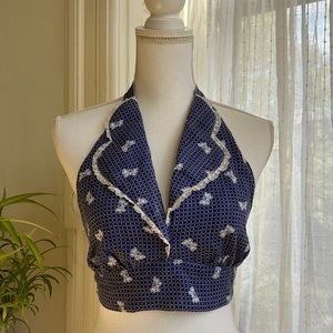 Vintage Butterfly Halter Top